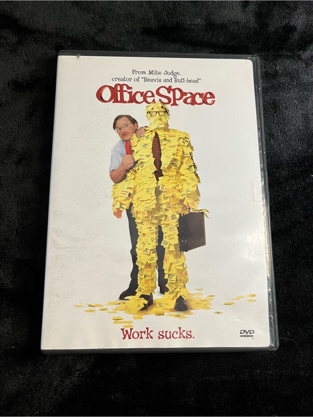 Office Space DVD - White Cover with Yellow Sticky Note Artwork